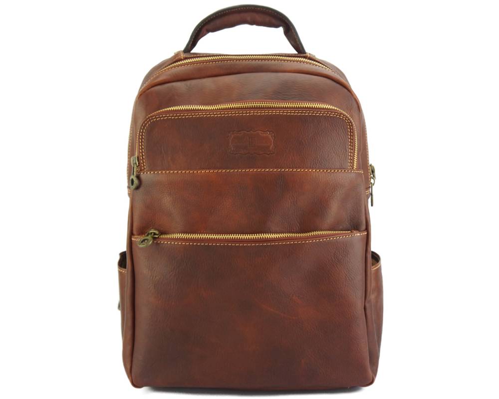 The Roberto - Men's Italian Leather Backpack – Crafted Elegance