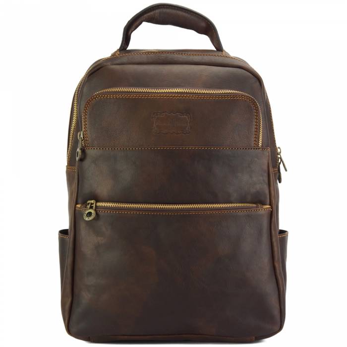 The Roberto - Men's Italian Leather Backpack – Crafted Elegance