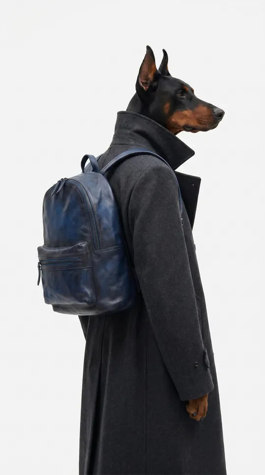 The Roberto - Men's Italian Leather Backpack – Crafted Elegance (Copy)